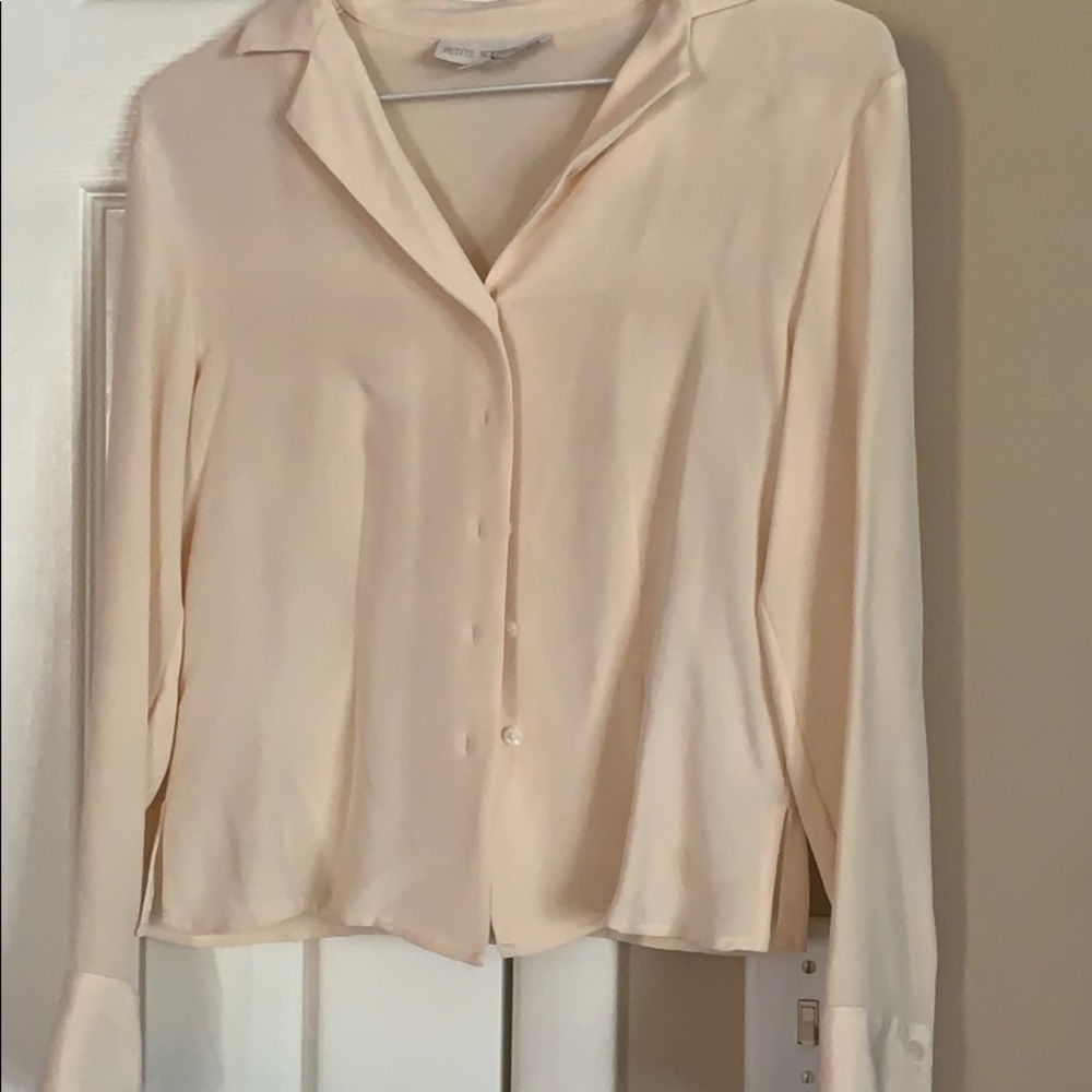 Cream petite sophisticate silk